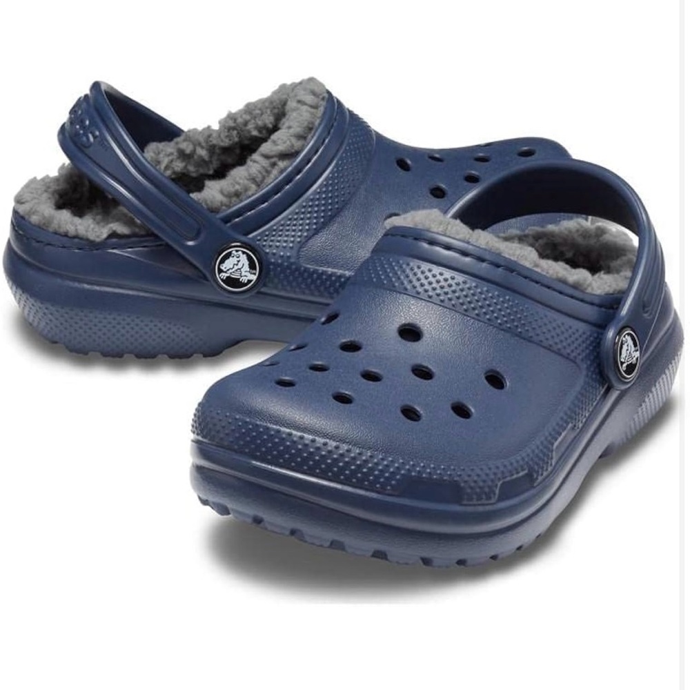 CROCS Kids Blue Sandals with Gray Lining